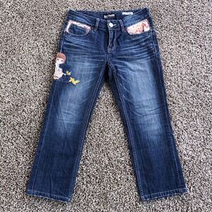Vintage Big Train Japan Osaka Cropped Jean (28x23) Embroidered Made In Japan Y2K